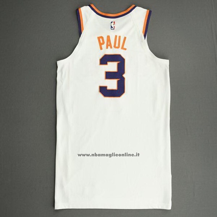 Maglia Phoenix Suns Chris Paul #3 Association Autentico 2021 Bianco